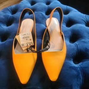 Zara leather sling back